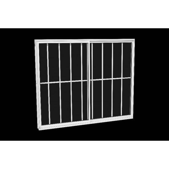 Janela 2 Folhas de Correr Grade Total 120x100cm Branca
