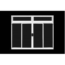 BNPJB1220 4F - Janela 4 Folhas de Correr Bandeira 120x200cm Branca