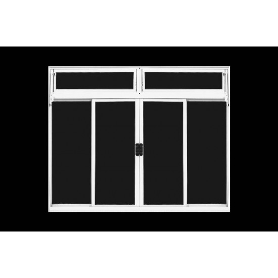 Janela 4 Folhas de Correr Bandeira 120x150cm Branca