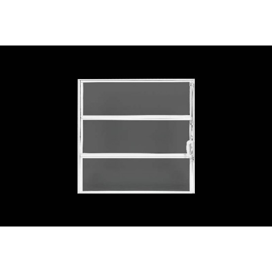 Vitro Basculante 40X100cm Jateado Branca