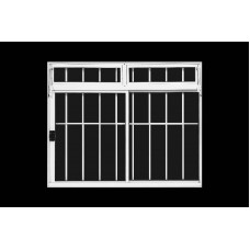 BNPJBGT1215 2F - Janela 2 Folhas de Correr Bandeira Grade Total 120x150cm Branca