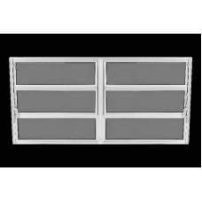 B6012 2S - Vitro Basculante 2 Sessões 60X120cm Jateado Natural