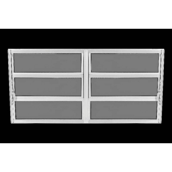 Vitro Basculante 2 Sessões 80X150cm Liso Natural