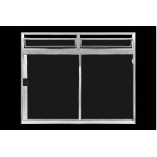 BNPJB1215 2F - Janela 2 Folhas de Correr Bandeira 120x150cm Branca