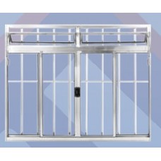 BNPJBGT1210 4F - Janela 4 Folhas de Correr Bandeira Grade Total 120x100cm Branca