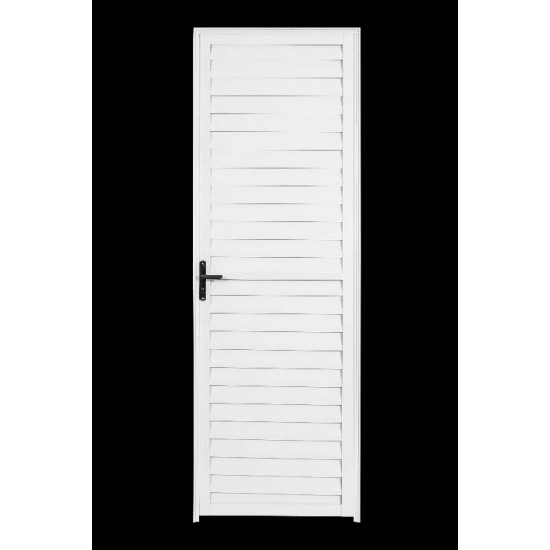 Porta Palheta Veneziana 210X80cm Esquerda Branca