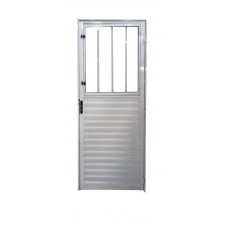 BNPPSEL90 - Porta Social Postigo 1 Vidro 210X90cm Esquerda Liso Branca