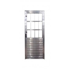 BNPPSE3VL90 - Porta Social Postigo 3 Vidro 210X90cm Esquerda Liso Branca