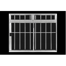 NPJBGT1012 2F - Janela 2 Folhas de Correr Bandeira Grade Total 100x120cm Natural