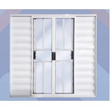 NPVG1220 6F - Veneziana 6 Folhas de Correr Grade 120x200cm Natural